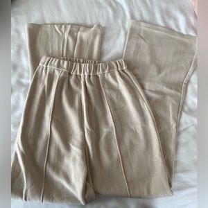 Super comfy cream wide leg pants